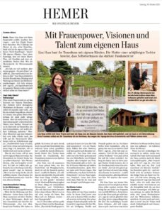 Zeitungartikel zu Lisa und ihrem Naturhaus Heidi